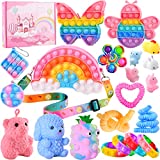 LATEEFAH Fidget Toy Pack Set for Girls, Pop Purse Fidget Toys Bag Popper Fidget it Toys Set Birthday Party Favors ,School Classroom Rewards ,Pop Purse Gifts for Girls and Women.