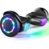 TOMOLOO Hoverboard with Speaker and Colorful LED Lights Self-Balancing Scooter UL2272 Certified 6.5″ Wheel for Adults and Child