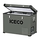 ICECO VL45 Portable Refrigerator with SECOP Compressor, 45 Liters Platinum Compact Refrigerator, DC 12/24V, AC 110-240V, 0℉ to 50℉, Home & Car Use (with Insulated Cover)