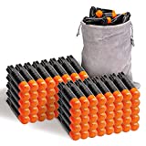 Refill Darts 80PCS Bullets Compatible with Nerf Ultra Blasters Toy Gun with Storage Bag – Black