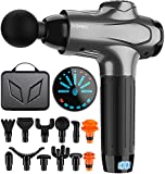 Massage Gun Deep Tissue Muscle Massager for Pain Relief,Percussion Massage Gun for Pain Relief, Upgrade Super Quiet Portable Handheld Relaxation Electric Sport Massager (Gray)