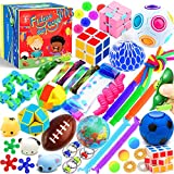 Sensory Toys Set 50 Pack, Stress Relief Fidget Hand Toys for Adults and Kids, Sensory Fidget and Squeeze Widget for Relaxing Therapy – Perfect for ADHD Add Anxiety Autism