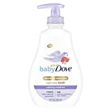 Baby Dove Sensitive Skin Care Baby Wash For a Calming Baby Bath Wash Calming Moisture Hypoallergenic and Tear-Free, Washes Away Bacteria 13 oz