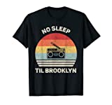 Retro No Sleep Til Brooklyn Shirt Old School Portable Stereo T-Shirt