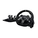 Logitech G920 Driving Force Racing Wheel and Floor Pedals, Real Force Feedback, Stainless Steel Paddle Shifters, Leather Steering Wheel Cover for Xbox Series X|S, Xbox One, PC, Mac – Black