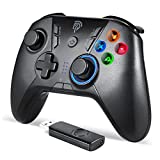 EasySMX Wireless Gaming Controller for Windows PC/Steam/PS3/Android TV BOX, Dual Vibration Plug and Play Gamepad Joystick with 4 Customized Buttons, Battery Up to 14 Hours, Work for Nintendo Switch