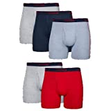 Hanes Men’s Underwear Boxer Briefs Pack, Cool Dri Moisture-Wicking Underwear, Cotton No-Ride-Up Underwear for Men, 5-Pack