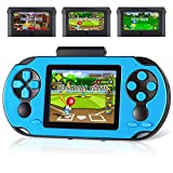 TaddToy 16 Bit Handheld Game Console for Kids Adults, 3.0” Large Screen Preloaded 230 HD Classic Retro Video Games with USB Rechargeable Battery & 3 Game Cartridges for Birthday Gift for Kids 4-12