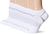 Saucony Women’s Selective Cushion Performance No Show Athletic Sport Socks (6 & 12 Pairs), White Basic (12 Pairs), Shoe Size: 10-13