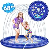 Desuccus Splash Pad, 3-in-1 Sprinkler for Kids, Summer Outdoor Water Toys for toddlers 1-3, Baby Toddler Pool Toys, Boys Girls Dog Sprinkler Pool for Kids Age 1 2 3 4 5 6 7 8 9