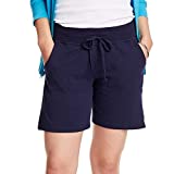 Hanes Women’s Jersey Pocket Short with Outside Drawcord