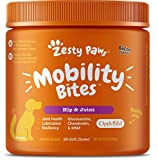 Zesty Paws Glucosamine for Dogs – Hip & Joint Health Soft Chews with Chondroitin & MSM – Functional Dog Supplement for Pet Mobility Support with Kelp + Vitamins C and E for Hips & Joints
