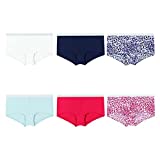 Hanes Women’s Cool Comfort Sporty Microfiber Boyshort Underwear, 6 Pack-Assorted, 9