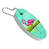 Graphics and More Pink Flamingo in Water Floating Keychain Oval Foam Fishing Boat Buoy Key Float