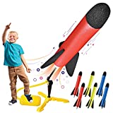 Toy Rocket Launcher for kids – Shoots Up to 100 Feet – 6 Colorful Foam Rockets and Sturdy Launcher Stand, Stomp Launch Pad – Fun Outdoor Toy for Kids – Gift Toys for Boys and Girls Age 3+ Years Old