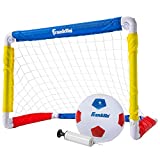 Franklin Sports Kids Mini Soccer Goal Sets – Backyard + Indoor Mini Net and Ball Set with Pump – Portable Folding Youth Soccer Goal Sets for Kids + Toddlers – 24″ x 16″