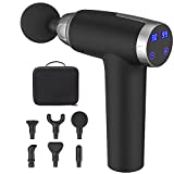 Massage Gun – Deep Tissue Percussion Muscle Massage Gun with 30 Speeds & 6 Heads – Ergonomic Electric Athletes Massager – Quiet Handheld Portable Massager for Foot Shoulder, Back, Body, Neck Pain