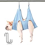 topsailer Dog Grooming Hammock Harness, Pet Grooming Helper for Nail Trimming, Pet Grooming Harness, Pet Supplies Kit Nail Clipping, Relaxation Restraint Dog Grooming Sling (Small Size)