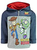 Disney Pixar Toy Story Big Boys Fleece Hoodie Pullover Sweatshirt Zipper, Navy 10