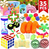 Gentle Monster Fidget Toys, 35 PCS Sensory Toys for Adults / Kids / ADHD / Autistic / ADD / OCD to Release Stress Anxiety and Autism with Stress Balls,Gifts for Birthday / Classroom Reward / Carnival