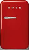 Smeg FAB5URRD3 16″ 50’s Retro Style Series Compact Cooler with 1.5 cu. ft. Capacity Absorption Cooling Automatic Defrost LED Interior Lighting and Adjustable Shelves Red, Right Hand Hinge