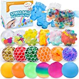 BESNEL Sensory Stress Balls Set Fidget Toys, Squishy Stress Relief Ball, 20 Pack Squeeze Ball Toys for Adults Kids Autism Hyperactivity , Stress Relieve, Increase Entertainment