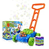 MeeYum Bubble Blowing Lawnmower – Interactive Toy for Toddlers and Kids – Children’s Super Bubble Blower Toy – Includes 3 Bottles of Bubble Solution