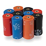 Best Pet Supplies Dog Poop Bags for Waste Refuse Cleanup, Doggy Roll Replacements for Outdoor Puppy Walking and Travel, Leak Proof and Tear Resistant, Thick Plastic – Mixed Colors, 150 Bags (MX-150B)