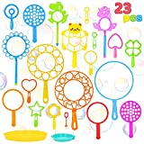 JOYIN 23 Pcs Bubble Wand Set, Big Bubbles for Kids Outside Blowing Bubble Maker, Nice Bubble Toys for Wedding & Birthday Party Favor for Kids Toddlers