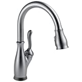 Delta Faucet Leland VoiceIQ Touchless Kitchen Faucet with Pull Down Sprayer, Smart Faucet, Alexa and Google Assistant Voice Activated, Kitchen Sink Faucet, Arctic Stainless 9178TV-AR-DST