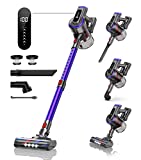 BuTure Cordless Vacuum Cleaner, 400W 30Kpa Powerful Stick Vacuum with 55min Runtime Detachable Battery, Touch Display and 1.2L Large Dust Cup, Vacuum Cleaners for Hardwood Floor Carpet Car Pet