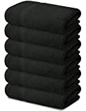 Bath Towels Grey Set of 6 100% Cotton Bathroom Towels | Bath Towels for Bathroom 24×48 Inch | Ultra Soft Spa Towels | Ring Spun Bath Towel Set | Hotel Collection Towels | Workout Towels