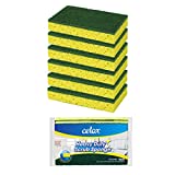 CELOX 6 Pack Dish Sponge for Kitchen, Dual Sided Scrub Sponge Heavy Duty, Non Scratch Sponges Perfect for Kitchen Dishwashing and Household Cleaning, Highly Absorbent and Easy to Dry for Reuse