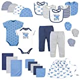 Hudson Baby Unisex Layette Starter Set Gift 25pc, Blue Whale, 0-6 Months