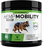 PetHonesty Senior Hemp Mobility – Hip & Joint Supplement for Senior Dogs – Hemp Oil & Powder, Glucosamine, Collagen, MSM, Green Lipped Mussel, Support Mobility, Helps with Occasional Discomfort (90ct)