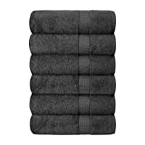 Quba Linen Luxury Hotel & Spa 100% Cotton Premium Bath Towels Set of 6 – 24×48 inch Ultra Soft Large Bath Towel Set Highly Absorbent Daily Usage Ideal for Pool and Gym Pack of 6