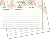 Heart&Berry Summer Recipe Cards 4×6 Double Sided – Set Of 50 Thick Recipe Cards