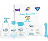 Baby Dove Baby Gift Set with Baby Lotion, Head to Toe Wash, Baby Shampoo and Baby Wipes, Rich Moisture Daily Care Newborn Baby Essentials Set, 4 Piece Gift Set