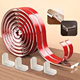 Baby Proofing | Corner Protector Baby–(13.2FT Edge + 4 Corners)–Baby Proof Corners and Edges Guards Bumpers Silicone Soft Strip, Baby Safety Products for Furniture, Cabinets, Coffee Table