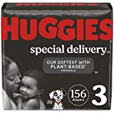 Hypoallergenic Baby Diapers Size 3, 156 Ct, Huggies Special Delivery, Softest Diaper, Safe for Sensitive Skin