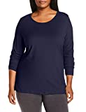 Just My Size Women’s Plus Size Long Sleeve Tee, Hanes Navy, 3X