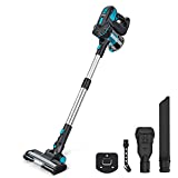 INSE Cordless Vacuum Cleaner, Lightweight Cordless Stick Vacuum Up to 40min Runtime, Powerful 6-in-1 Cordless Vacuum with 2200m-Ah Rechargeable Battery, Quiet Hardwood Floor Vacuum for Pet Hair Home