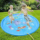 Sprinkle & Splash Play Mat – 68″ Water Sprinkler, Kiddie Outdoor Outside Water Pool Toys for Toddlers Kids Children Infants Boys and Girls – Perfect Inflatable Outdoor Summer Water Toys Sprinkler pad