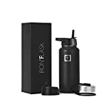 Iron Flask Sports Water Bottle – 32 Oz, 3 Lids (Straw Lid), Leak Proof, Vacuum Insulated Stainless Steel, Double Walled, Thermo Mug, Metal Canteen