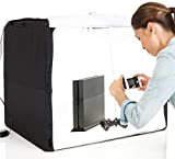 Amazon Basics Portable Foldable Photo Studio Box with LED Light – 25 x 30 x 25 Inches