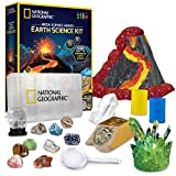 NATIONAL GEOGRAPHIC Earth Science Kit – Over 15 Science Experiments & STEM Activities for Kids, Crystal Growing, Erupting Volcanos, 2 Dig Kits & 10 Genuine Specimens, an AMAZON EXCLUSIVE Science Kit