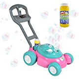 Sunny Days Entertainment Bubble-N-Go Toy Lawn Mower with Refill Solution | Pink Bubble Blowing Toy – Maxx Bubbles