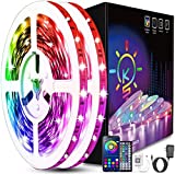 Keepsmile 100ft Led Strip Lights (2 Rolls of 50ft) Smart App Music Sync RGB 5050 Color Changing Led Light Strip with DIY Remote,Led Lights for Bedroom Room Home Decor Party and Festival