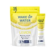 Wake Up Water Energy + Hydration Mix – Lemon – Energy + Hydration Powder Packets With Natural Caffeine, Electrolytes, B Vitamins | No Sugar | Daily Fuel With No Crash Or Jitters | (Lemon)