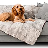 PAW BRANDS Waterproof Throw Blanket for Pets – Premium Cool Comfort Dog Blanket – 60in x 50in Machine Washable Throw Blankets for Large & Medium Dogs, Faux Fur PupProtector, Couch Cover for Dogs
